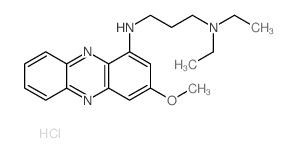 1,3-Propanediamine,N1,N1-diethyl-N3-(3-methoxy-1-phenazinyl)-, hydrochloride (1:2) Structure