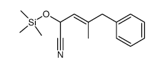 4-methyl-5-phenyl-2-((trimethylsilyl)oxy)pent-3-enenitrile Structure