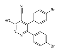 3,4-bis(4-bromophenyl)-6-oxo-1H-pyridazine-5-carbonitrile结构式