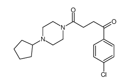 1-(4-chlorophenyl)-4-(4-cyclopentylpiperazin-1-yl)butane-1,4-dione结构式