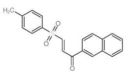 3-(4-methylphenyl)sulfonyl-1-naphthalen-2-yl-prop-2-en-1-one结构式