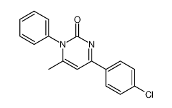 4-(p-chlorophenyl)-6-methyl-1-phenyl-2(1H)-pyrimidinone结构式