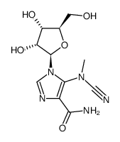 5-(N-cyanomethylamino)-1-β-D-ribofuranosylimidazole-4-carboxamide结构式