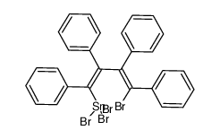 (4-bromo-1,2,3,4-tetraphenyl-1,3-butadienyl)tin(IV) tribromide结构式