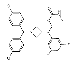 2-{1-[bis(4-chlorophenyl)methyl]azetidin-3-yl}-2-(3,5-difluorophenyl)ethyl methylcarbamate Structure