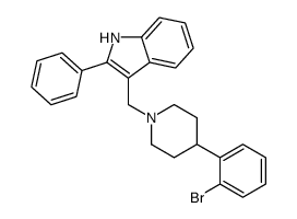 3-[[4-(2-bromophenyl)piperidin-1-yl]methyl]-2-phenyl-1H-indole Structure