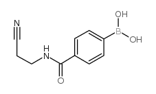 4-(2-氰基乙基甲酰氨)苯基硼酸结构式