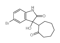 5-bromo-3-hydroxy-3-(2-oxocycloheptyl)-1H-indol-2-one结构式