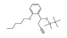 tert-butyldimethyl[1-(2-pentyloxyphenyl)-but-3-ynyloxy]silane Structure