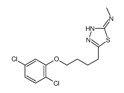 5-[4-(2,5-dichlorophenoxy)butyl]-N-methyl-1,3,4-thiadiazol-2-amine结构式