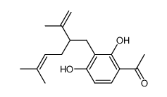 1-[2,4-Dihydroxy-3-(2-isopropenyl-5-methyl-hex-4-enyl)-phenyl]-ethanone结构式