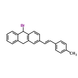 10-Bromo-2-[(E)-2-(4-methylphenyl)vinyl]-9,10-dihydroanthracene结构式