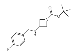 3-(4-FLUORO-BENZYLAMINO)-AZETIDINE-1-CARBOXYLIC ACID TERT-BUTYL ESTER structure