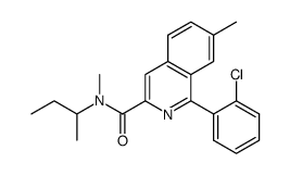 N-methyl N-(1-methyl propyl) 1-(2-chloro phenyl) 7-methyl isoquinoline 3-carboxamide结构式