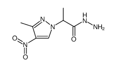 2-(3-METHYL-4-NITRO-PYRAZOL-1-YL)-PROPIONIC ACID HYDRAZIDE结构式