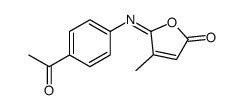 5-(4-acetylphenyl)imino-4-methylfuran-2-one Structure