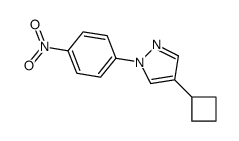 4-cyclobutyl-1-(4-nitrophenyl)pyrazole结构式