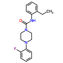 N-(2-Ethylphenyl)-4-(2-fluorophenyl)-1-piperazinecarboxamide Structure