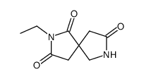 2-ethyl-2,7-diazaspiro[4.4]nonane-1,3,8-trione结构式