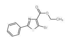 5-BROMO-2-PHENYLTHIAZOLE-4-CARBOXYLIC ACID ETHYL ESTER Structure