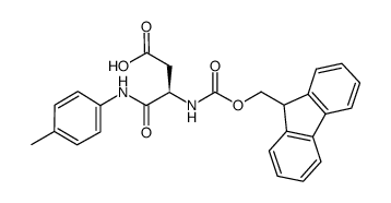 (R)-3-(9H-fluoren-9-ylmethoxycarbonylamino)-N-p-tolyl-succinamic acid结构式