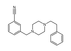 3-[[4-(2-phenylethyl)piperazin-1-yl]methyl]benzonitrile Structure