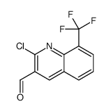 2-chloro-8-(trifluoromethyl)quinoline-3-carbaldehyde结构式