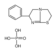 ()-2,3,5,6-tetrahydro-6-phenylimidazo[2,1-b]thiazoletriylium phosphate structure