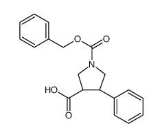 1,3-Pyrrolidinedicarboxylic acid, 4-phenyl-, 1-(phenylmethyl) ester Structure