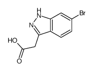 2-(6-溴-1H-吲唑-3-基)乙酸结构式