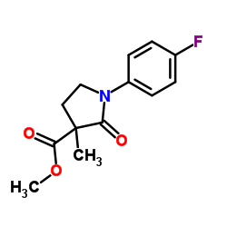 Methyl 1-(4-fluorophenyl)-3-methyl-2-oxo-3-pyrrolidinecarboxylate Structure