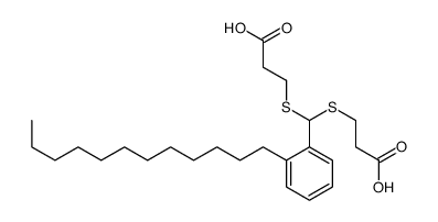 3-[2-carboxyethylsulfanyl-(2-dodecylphenyl)methyl]sulfanylpropanoic acid Structure