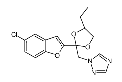 1-[[(2R,4S)-2-(5-chloro-1-benzofuran-2-yl)-4-ethyl-1,3-dioxolan-2-yl]methyl]-1,2,4-triazole Structure