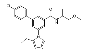 4′-chloro-5-(5-ethyltetrazol-1-yl)biphenyl-3-carboxylic acid (2-methoxy-1-methylethyl)amide结构式