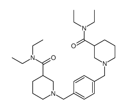 alpha, alpha'-bis(3-(N,N-diethylcarbamoyl)piperidino)-4-xylene structure