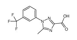 5-Methyl-1-[3-(trifluoromethyl)phenyl]-1H-1,2,4-triazole-3-carbox ylic acid结构式