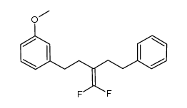 1,1-difluoro-4-(3-methoxyphenyl)-2-(2-phenylethyl)but-1-ene结构式