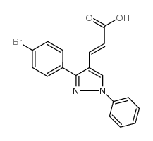 3-[3-(4-BROMO-PHENYL)-1-PHENYL-1H-PYRAZOL-4-YL]-ACRYLIC ACID Structure