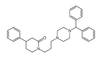 1-[3-(4-benzhydrylpiperazin-1-yl)propyl]-4-phenylpiperidin-2-one结构式