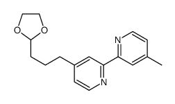 2-[4-[3-(1,3-dioxolan-2-yl)propyl]pyridin-2-yl]-4-methylpyridine结构式