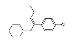 (Z)-1-chloro-4-(1-cyclohexylpent-2-en-2-yl)benzene结构式