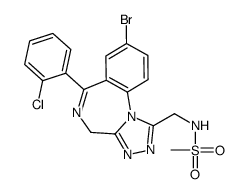 N-[[8-bromo-6-(2-chlorophenyl)-4H-[1,2,4]triazolo[4,3-a][1,4]benzodiazepin-1-yl]methyl]methanesulfonamide Structure