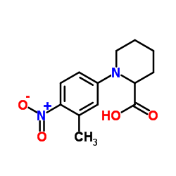 1-(3-METHYL-4-NITROPHENYL)PIPERIDINE-2-CARBOXYLIC ACID structure