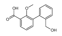 3-[2-(hydroxymethyl)phenyl]-2-methoxybenzoic acid结构式