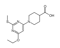 1-(6-Ethoxy-2-Methylsulfanyl-pyrimidin-4-yl)-piperidine-4-carboxylic acid structure