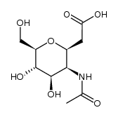 4-acetamido-3,7-anhydro-2,4-dideoxy-D-glycero-D-galacto-octonic acid Structure