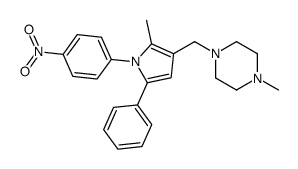 1-methyl-4-[[2-methyl-1-(4-nitrophenyl)-5-phenylpyrrol-3-yl]methyl]piperazine结构式