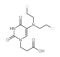 1(2H)-Pyrimidinepropanoicacid, 5-[bis(2-chloroethyl)amino]-3,4-dihydro-2,4-dioxo- Structure