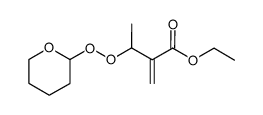 ethyl 2-(1-(2-tetrahydropyranylperoxy)ethyl)propenoate结构式