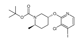 tert-butyl (2R,5R)-5-((3-chloro-4-iodopyridin-2-yl)oxy)-2-methylpiperidine-1-carboxylate结构式